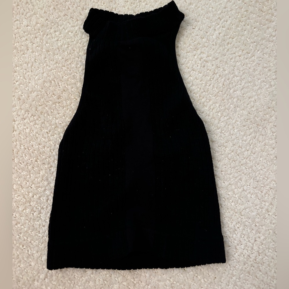 Free People Black High Neck Cropped Tank Womens size small